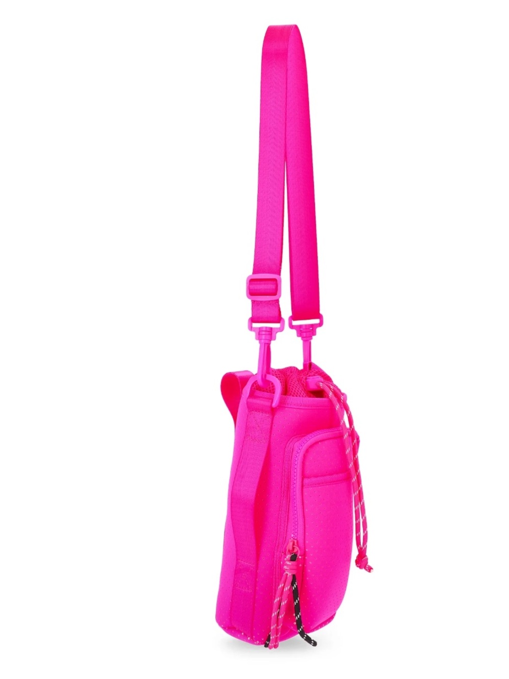 Women's Neoprene Crossbody Bucket Bag - Picture 5 of 12